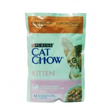 Cat Chow Kitten -  Влажный корм для котят (Индейка с кабачками)