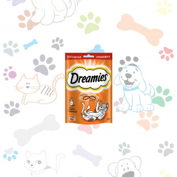 Dreamies - Лакомые подушечки для кошек (Курица)