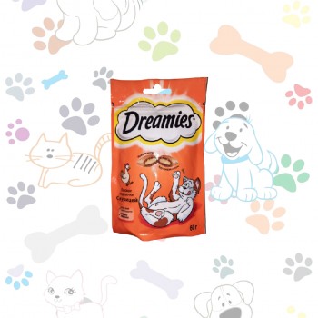 Dreamies - Лакомые подушечки для кошек (Курица)