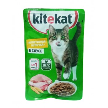 Kitekat - влажный корм для кошек (Аппетитная курочка в соусе)