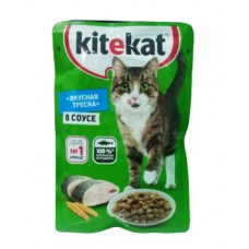 Kitekat - Влажный корм для кошек (Вкусная треска в соусе)
