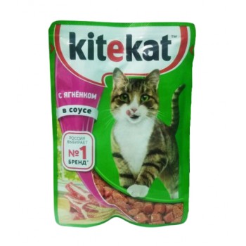 Kitekat - влажный корм для кошек (С ягнёнком в соусе)