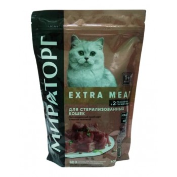 Мираторг Extra Meat - Сухой корм для стерилизованных кошек (Телятина)