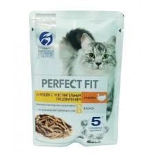 Perfect Fit - влажный корм для кошек с чувствительным пищеварением (Индейка в соусе)