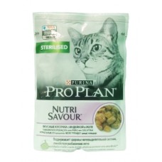 Pro Plan Nutri Savour - Жидкий корм для стерилизованных кошек (Индейка в желе)