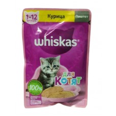 Whiskas - Влажный корм для котят (Паштет с курицей)