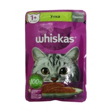 Whiskas - Влажный корм для кошек (Паштет с уткой)