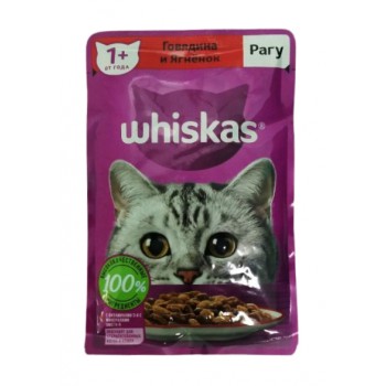 Whiskas - Влажный корм для кошек (Рагу с говядиной и ягненком)