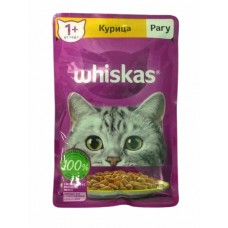 Whiskas - Влажный корм для кошек (Рагу с курицей)