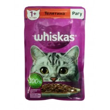 Whiskas - Влажный корм для кошек (Рагу с телятиной)